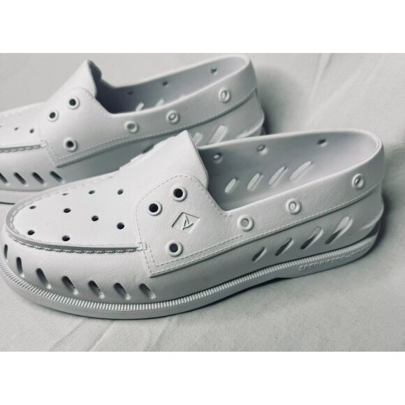 Sperry Authentic Original Float Boat Shoe White Mens 8 Womens 10 - Picture 2 of 11